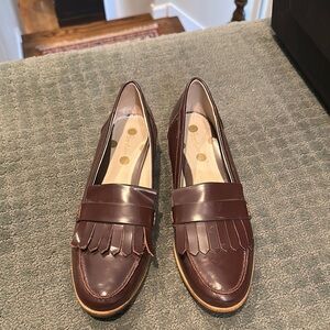 Boden Burgundy Leather Loafers